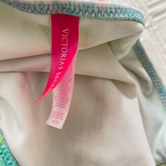 BOGO! Victoria’s Secret Mint Green/Pink Accent Havana Hipster Swim Bottom Medium - Picture 3 of 5